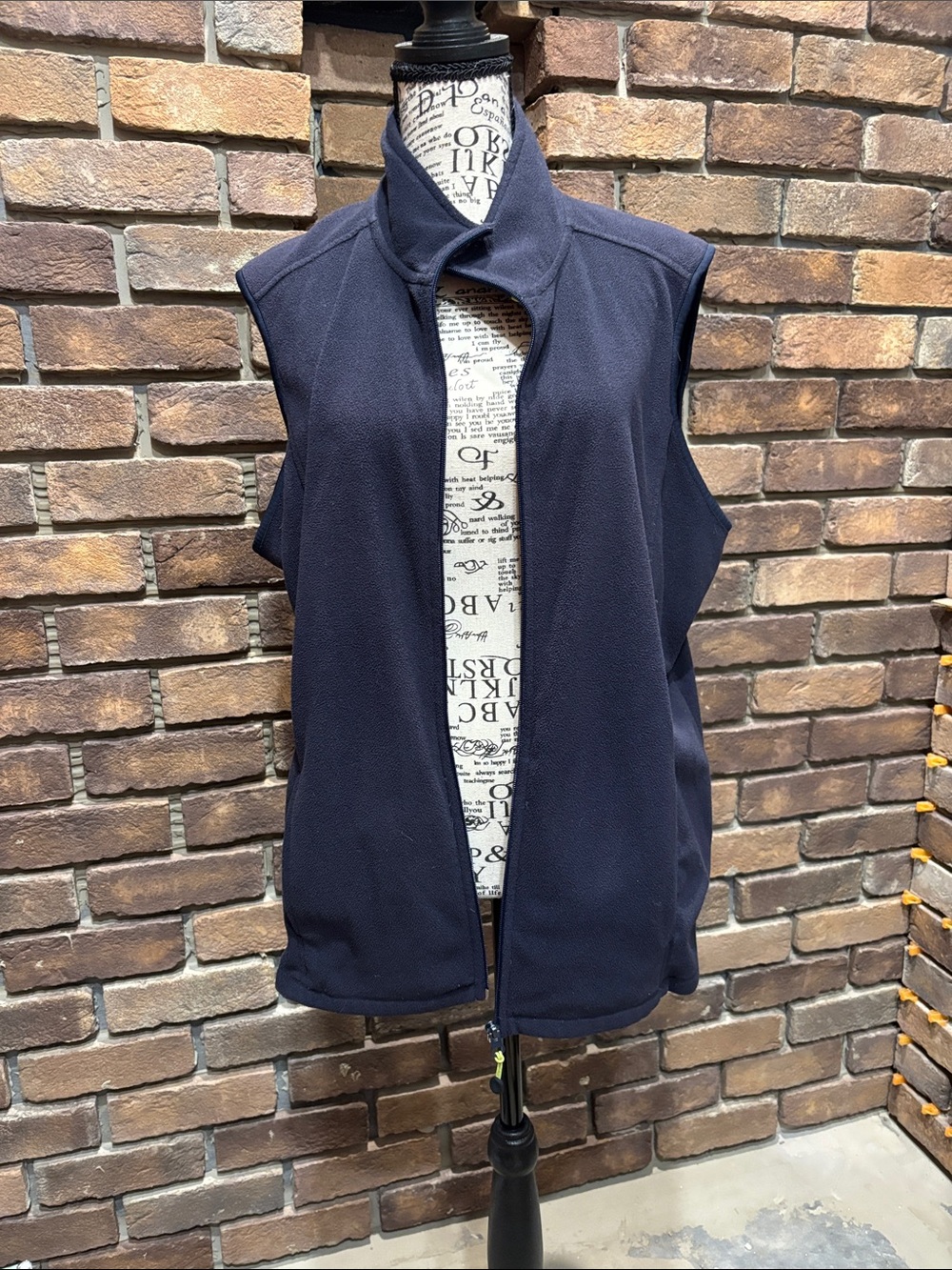 made for life Navy Full-Zip Sleeveless Fleece Vest